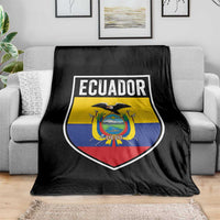 Ecuador Vintage Soccer Crest Escudo Ecuadorian Coat of Arms Throw Blanket