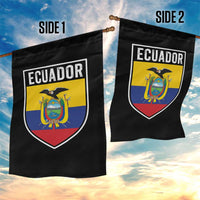 Ecuador Vintage Soccer Crest Escudo Ecuadorian Coat of Arms Garden Flag