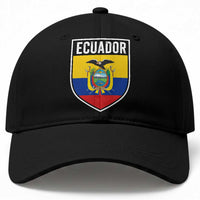 Ecuador Vintage Soccer Crest Escudo Ecuadorian Coat of Arms Baseball Cap