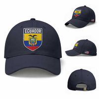 Ecuador Vintage Soccer Crest Escudo Ecuadorian Coat of Arms Baseball Cap