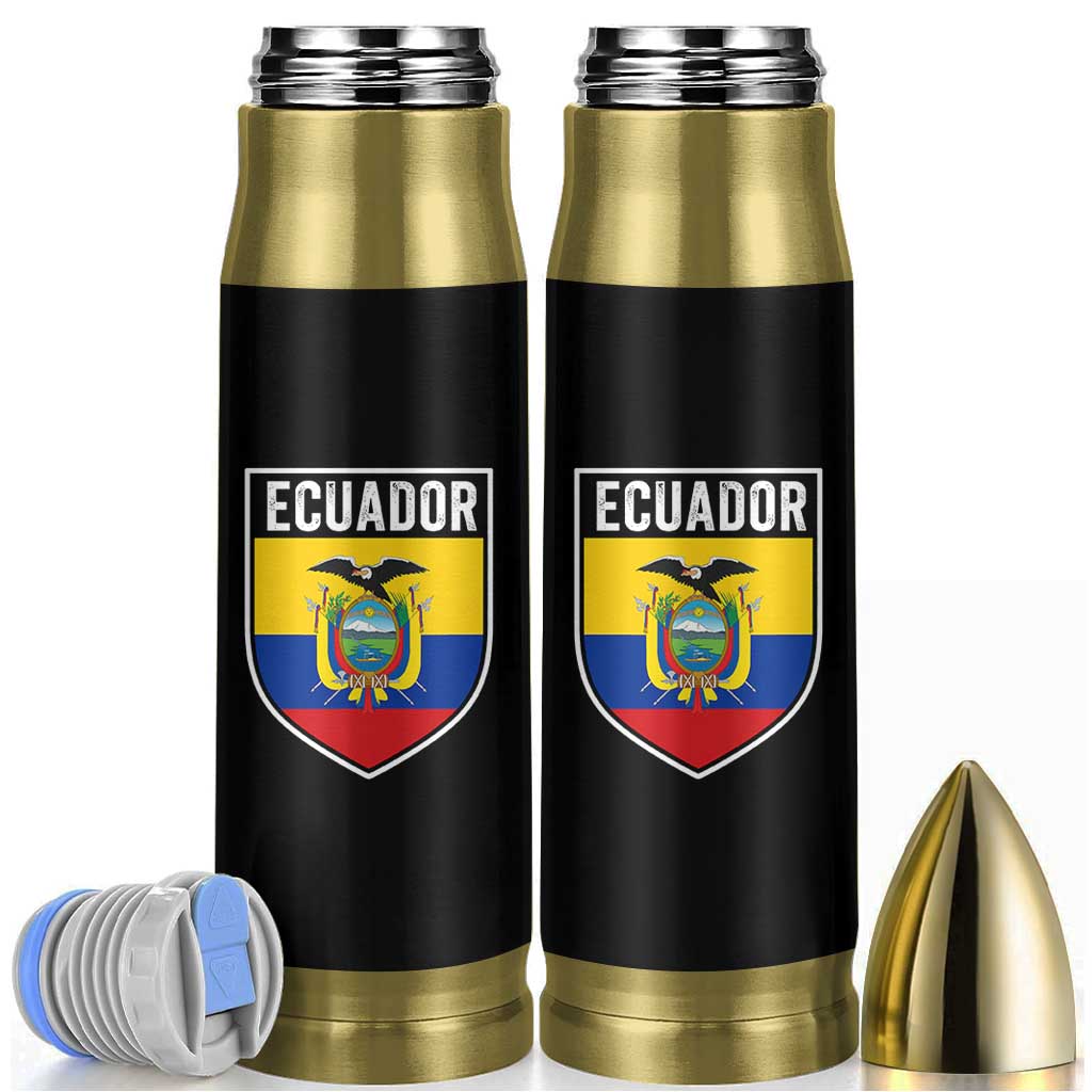 Ecuador Vintage Soccer Crest Escudo Ecuadorian Coat of Arms Bullet Tumbler