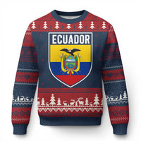 Ecuador Vintage Soccer Crest Escudo Ecuadorian Coat of Arms Ugly Christmas Sweater