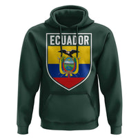 Ecuador Vintage Soccer Crest Escudo Ecuadorian Coat of Arms Hoodie