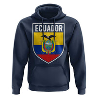Ecuador Vintage Soccer Crest Escudo Ecuadorian Coat of Arms Hoodie