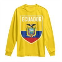 Ecuador Vintage Soccer Crest Escudo Ecuadorian Coat of Arms Long Sleeve Shirt