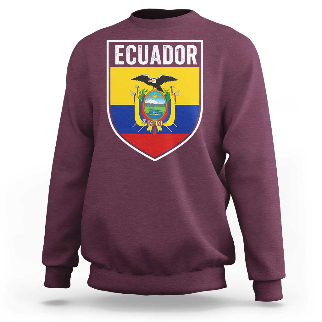 Ecuador Vintage Soccer Crest Escudo Ecuadorian Coat of Arms Sweatshirt