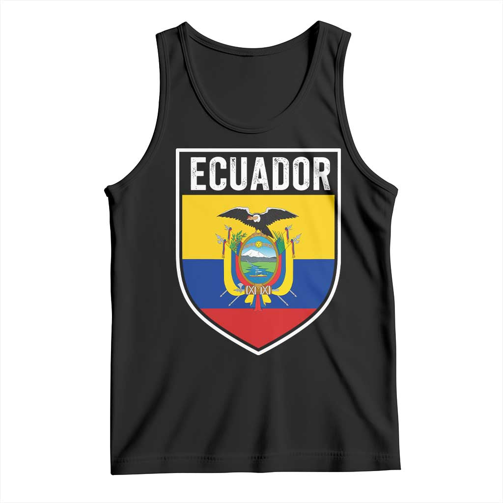 Ecuador Vintage Soccer Crest Escudo Ecuadorian Coat of Arms Tank Top