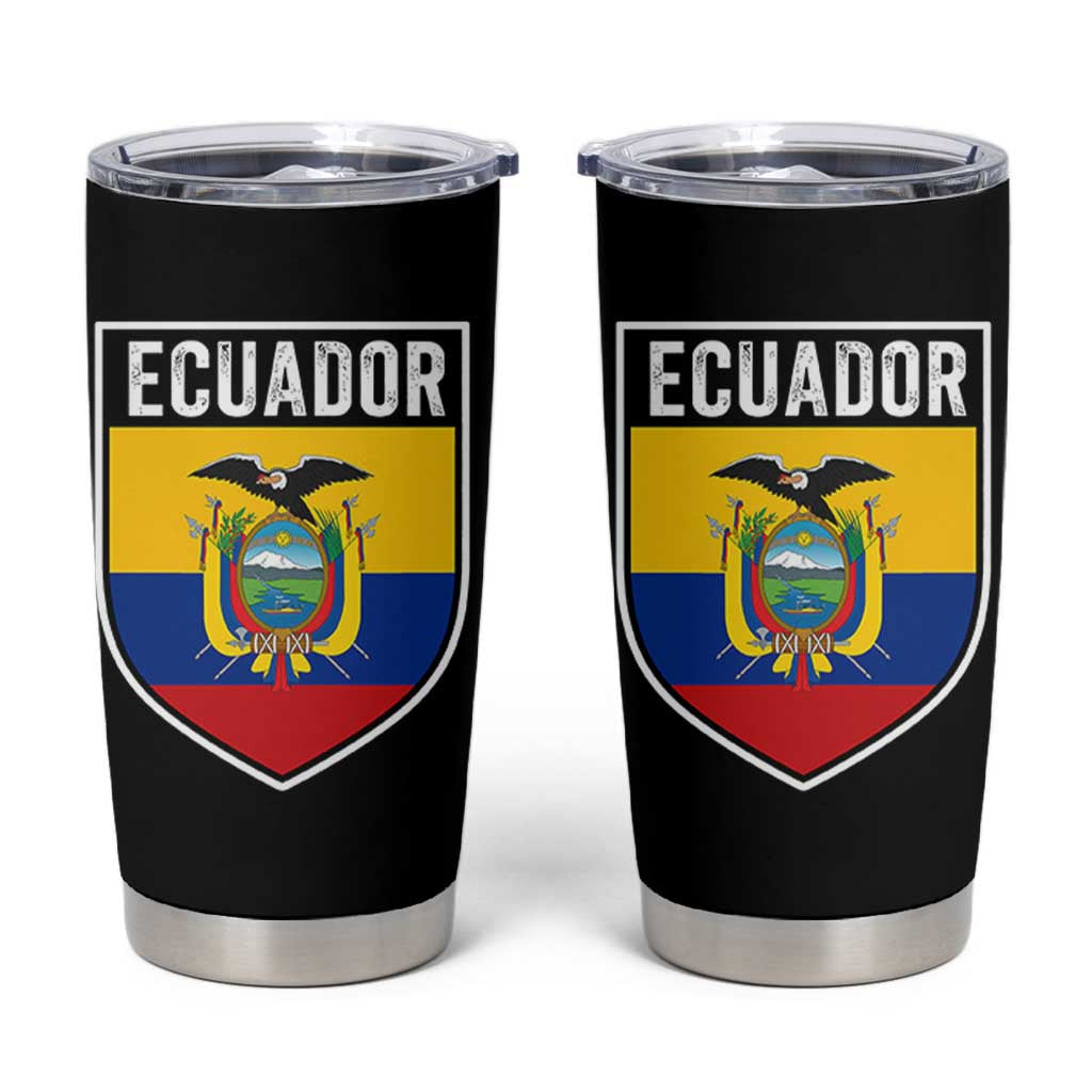 Ecuador Vintage Soccer Crest Escudo Ecuadorian Coat of Arms Tumbler Cup