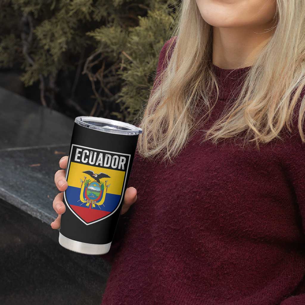 Ecuador Vintage Soccer Crest Escudo Ecuadorian Coat of Arms Tumbler Cup