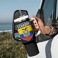 Ecuador Vintage Soccer Crest Escudo Ecuadorian Coat of Arms Tumbler With Handle