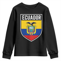 Ecuador Vintage Soccer Crest Escudo Ecuadorian Coat of Arms Youth Sweatshirt