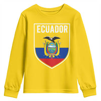 Ecuador Vintage Soccer Crest Escudo Ecuadorian Coat of Arms Youth Sweatshirt