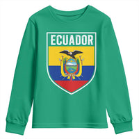 Ecuador Vintage Soccer Crest Escudo Ecuadorian Coat of Arms Youth Sweatshirt