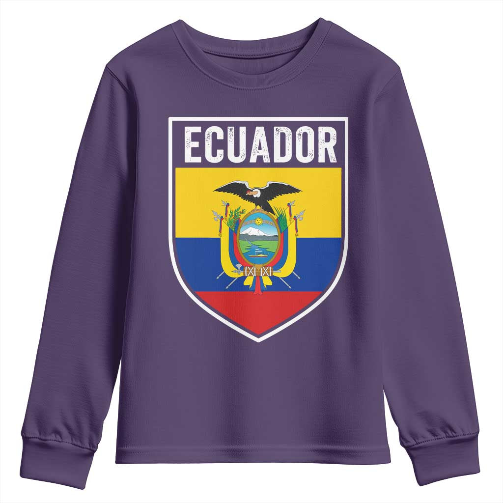 Ecuador Vintage Soccer Crest Escudo Ecuadorian Coat of Arms Youth Sweatshirt