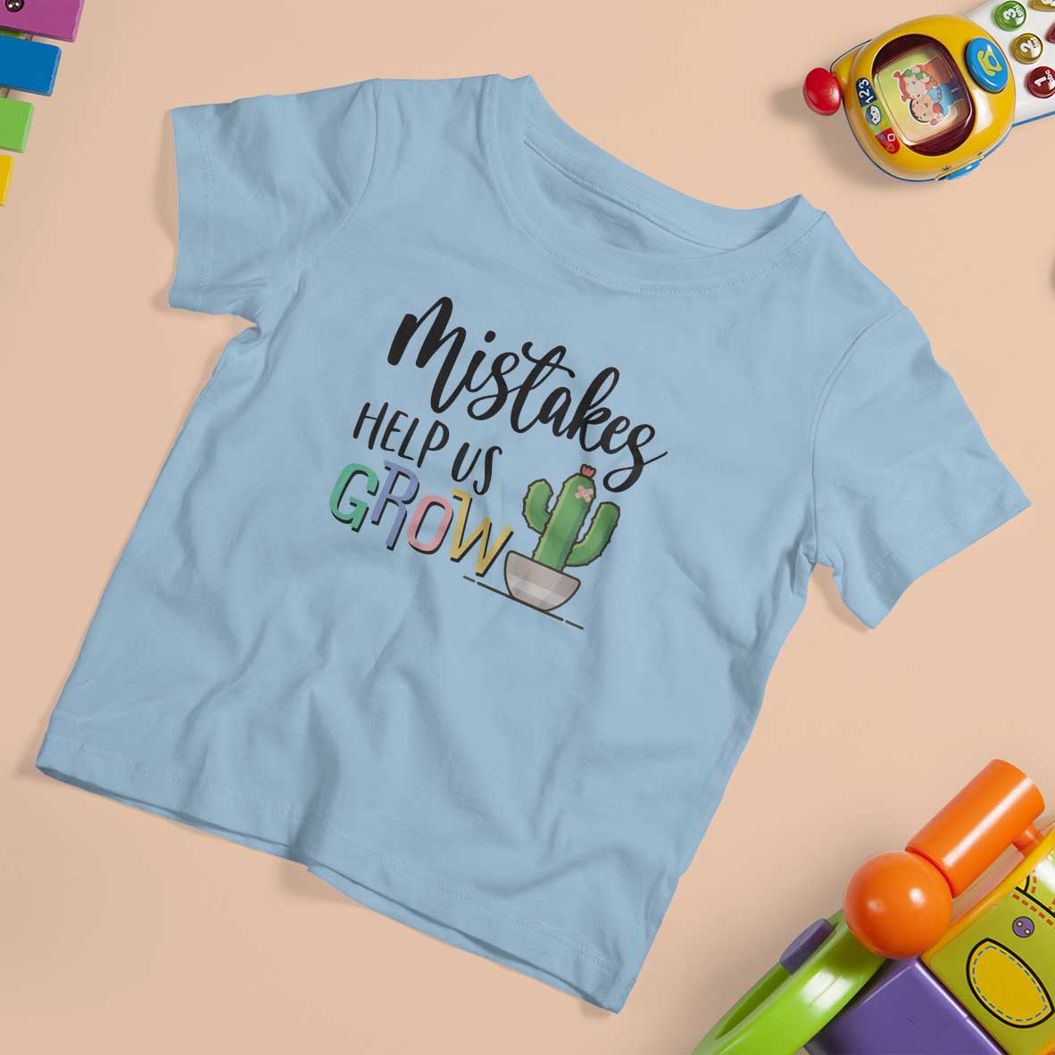 Mistakes Help Us Grow T Shirt For Kid First Day Of School Cactus - Wonder Print Shop