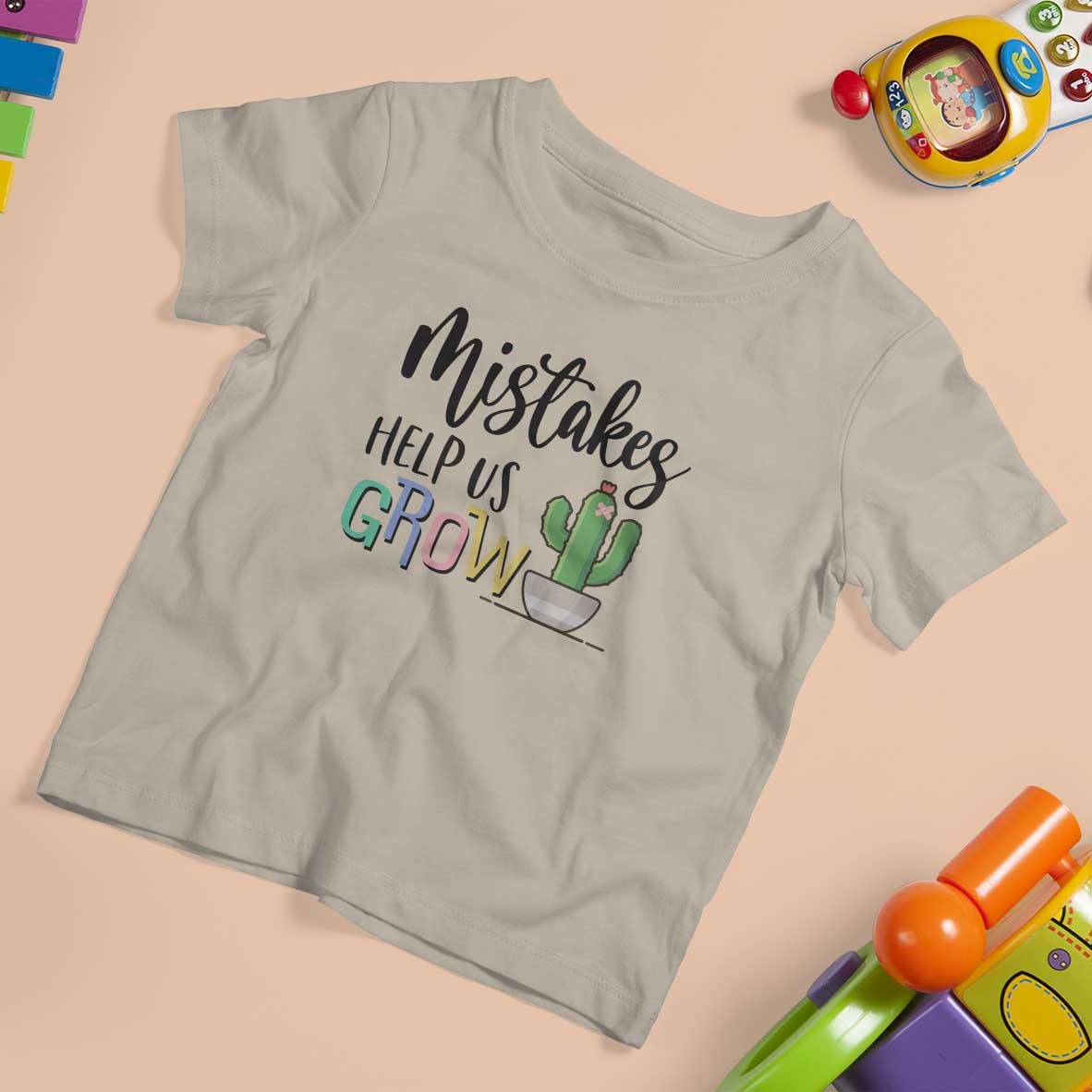 Mistakes Help Us Grow T Shirt For Kid First Day Of School Cactus - Wonder Print Shop