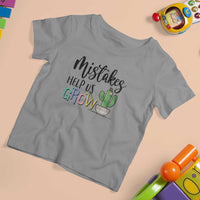 Mistakes Help Us Grow T Shirt For Kid First Day Of School Cactus - Wonder Print Shop