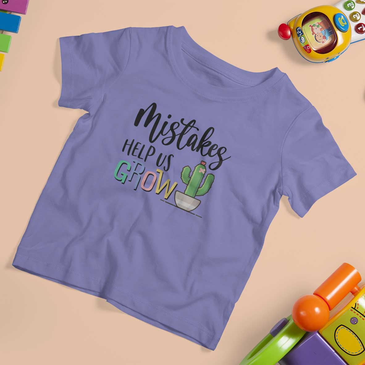 Mistakes Help Us Grow T Shirt For Kid First Day Of School Cactus - Wonder Print Shop
