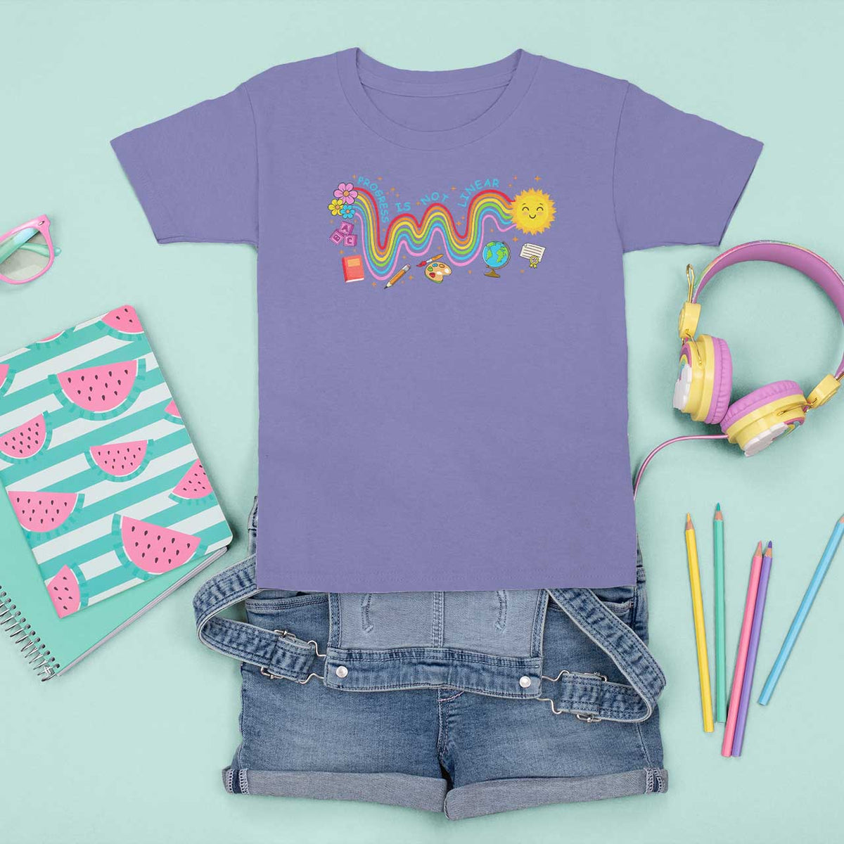 Special Education Teacher T Shirt For Kid Progress Is Not Linear Back To School Sun Flower - Wonder Print Shop