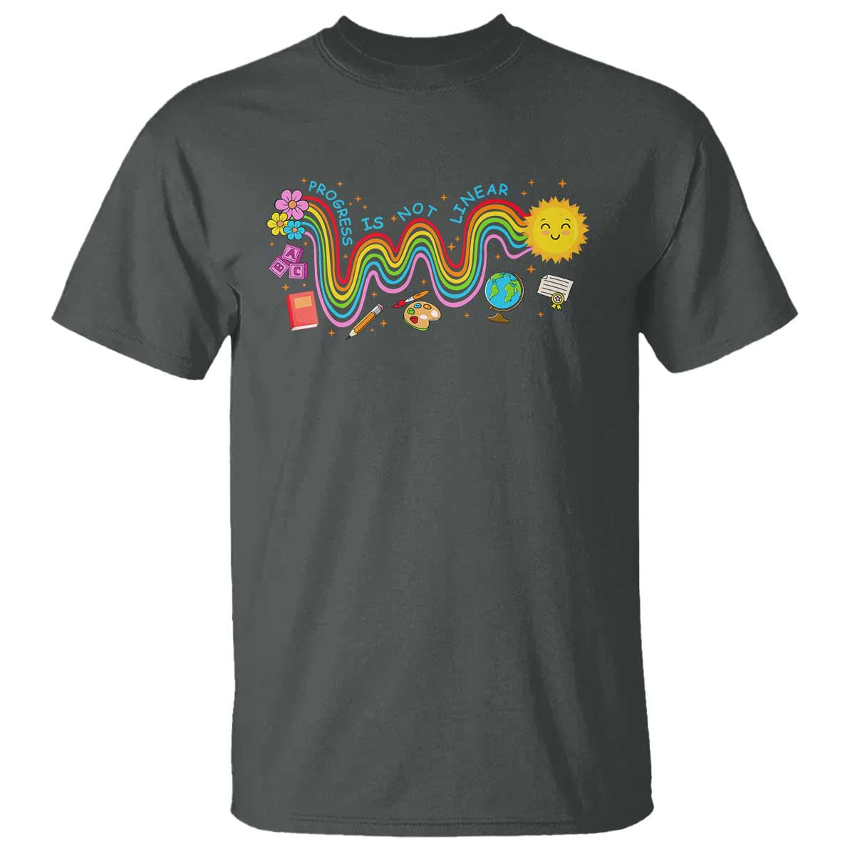 Special Education Teacher T Shirt Progress Is Not Linear Back To School Sun Flower - Wonder Print Shop