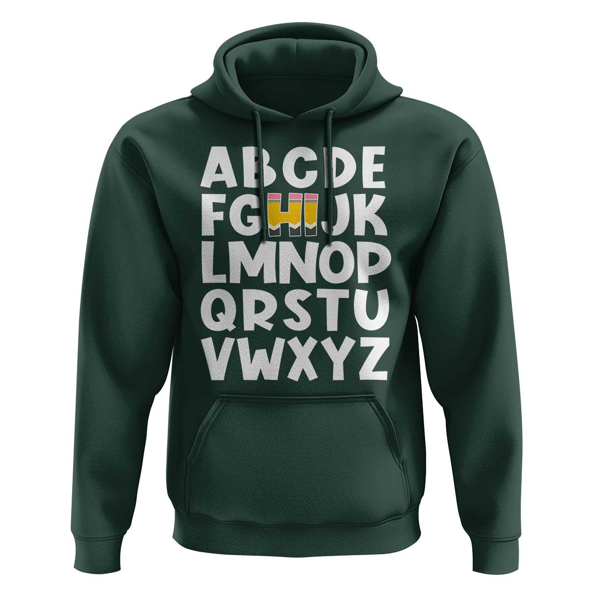 Funny Pre K Kindergarten Hoodie Hi Alphabet Back To School Teachers Pencil - Wonder Print Shop