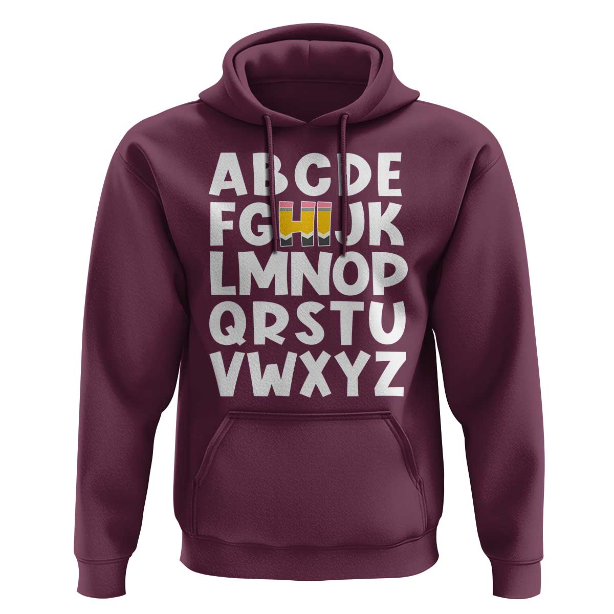 Funny Pre K Kindergarten Hoodie Hi Alphabet Back To School Teachers Pencil - Wonder Print Shop