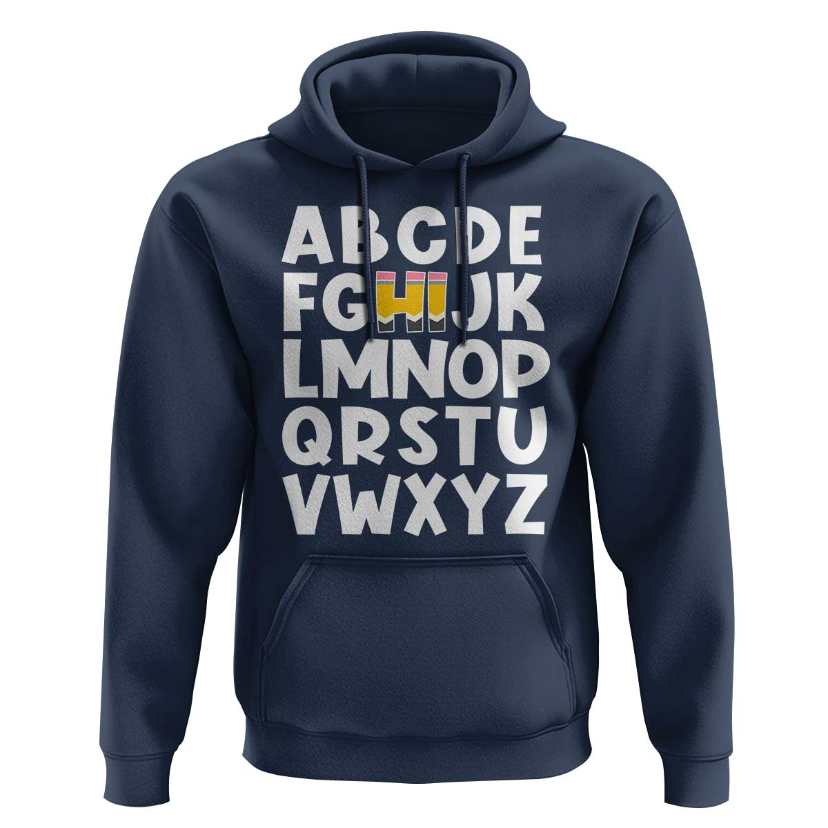 Funny Pre K Kindergarten Hoodie Hi Alphabet Back To School Teachers Pencil - Wonder Print Shop
