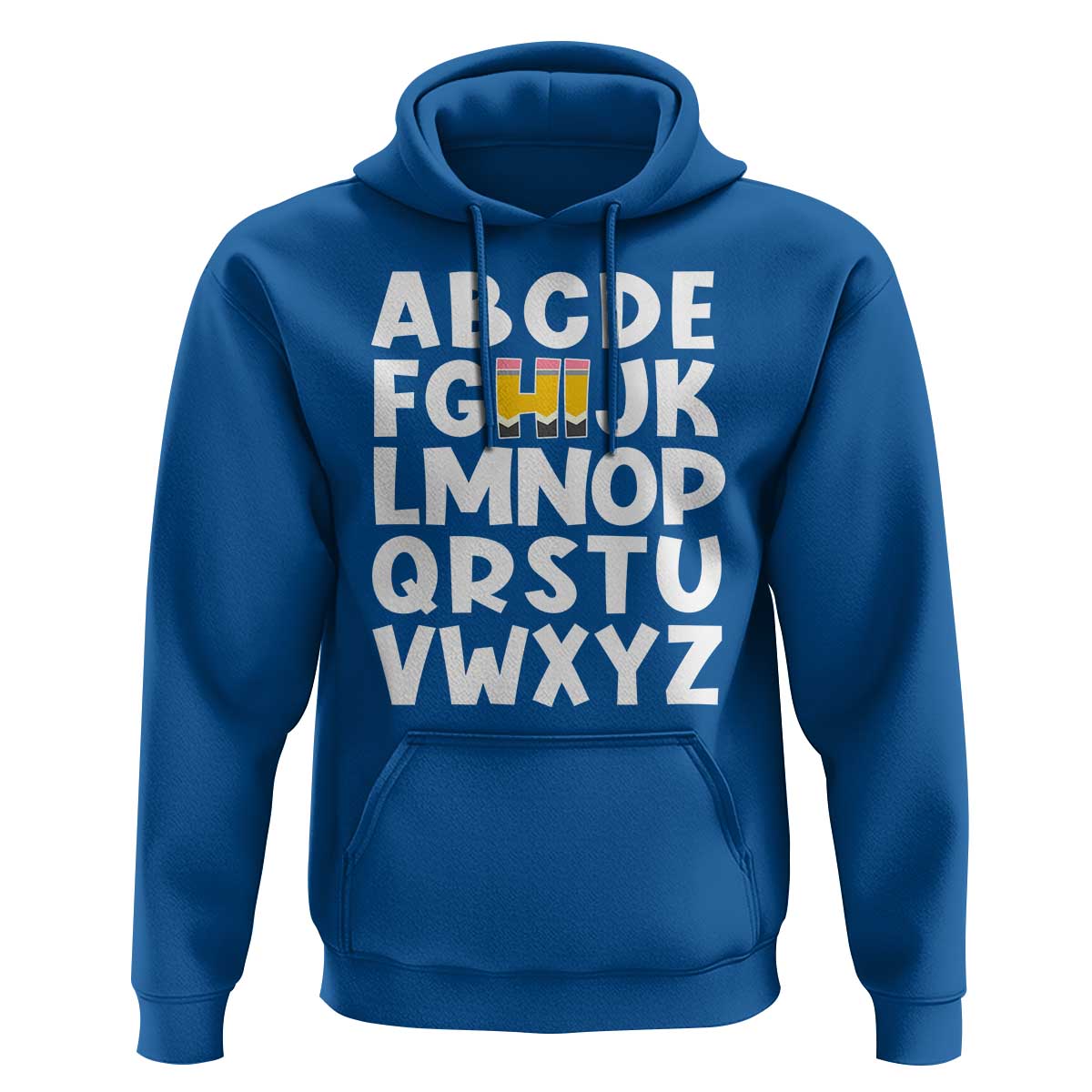 Funny Pre K Kindergarten Hoodie Hi Alphabet Back To School Teachers Pencil - Wonder Print Shop