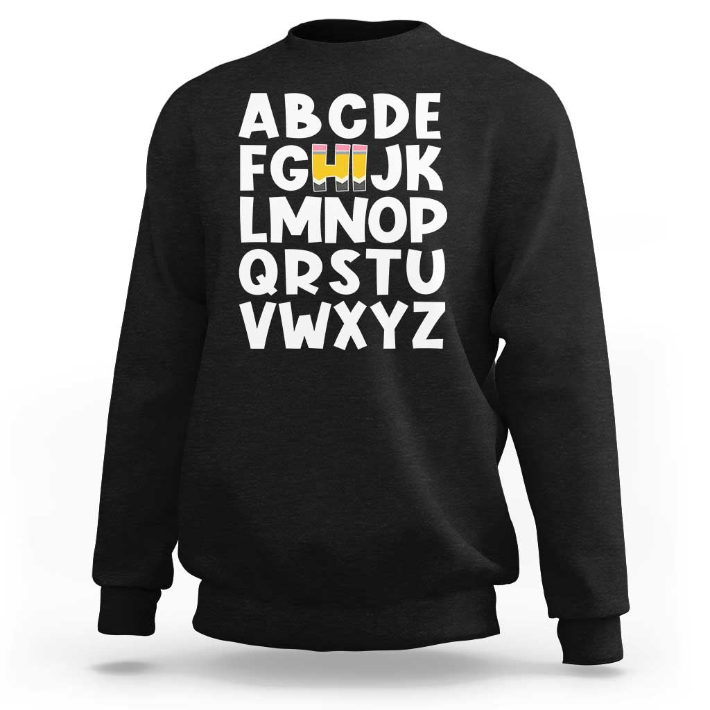 Funny Pre K Kindergarten Sweatshirt Hi Alphabet Back To School Teachers Pencil - Wonder Print Shop