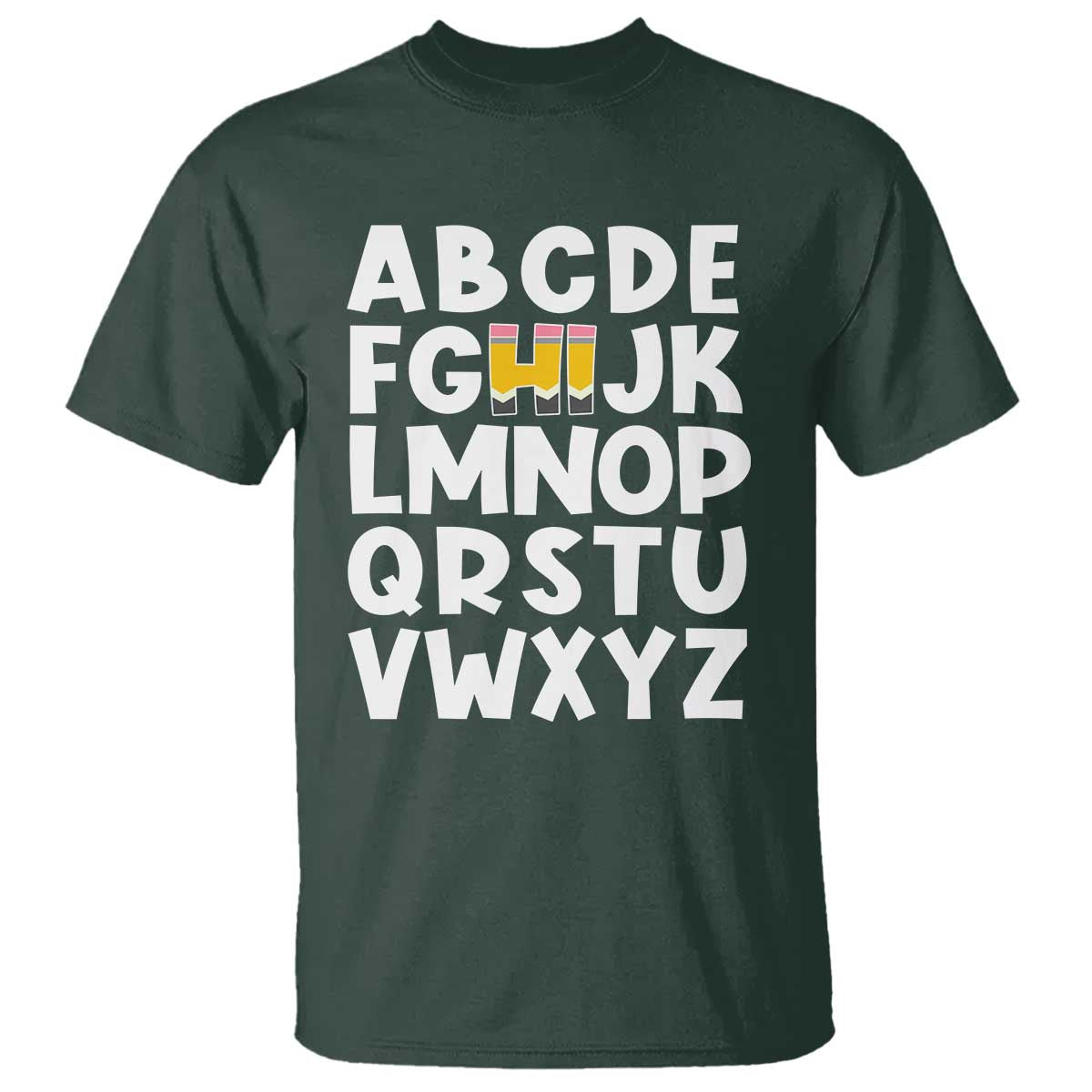 Funny Pre K Kindergarten T Shirt Hi Alphabet Back To School Teachers Pencil - Wonder Print Shop