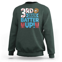 Back To School Baseball Sweatshirt 3RD Grade Batter Up Glove Bat Ball - Wonder Print Shop