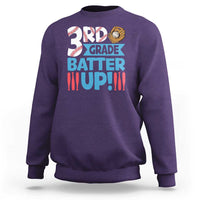 Back To School Baseball Sweatshirt 3RD Grade Batter Up Glove Bat Ball - Wonder Print Shop