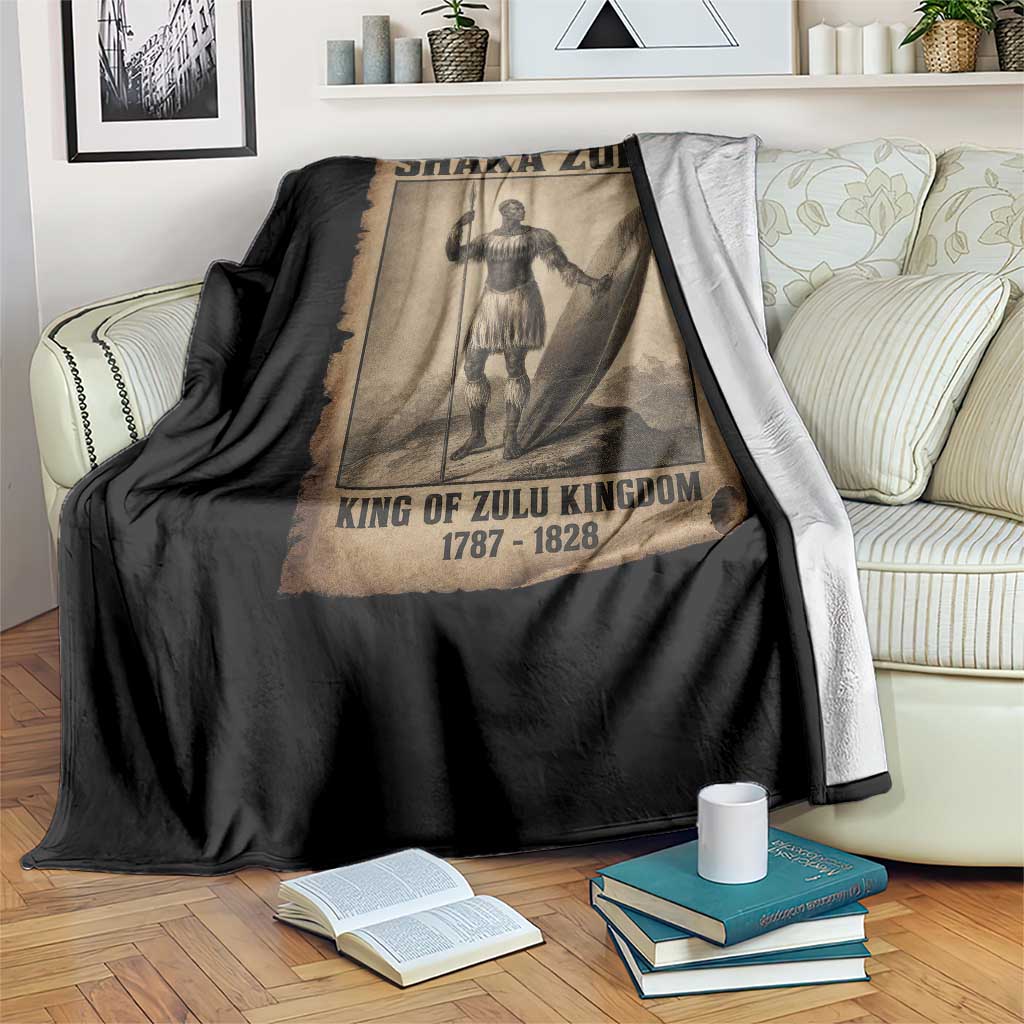 Shaka Zulu Throw Blanket King of Zulu Kingdom Indigenous African Tribe