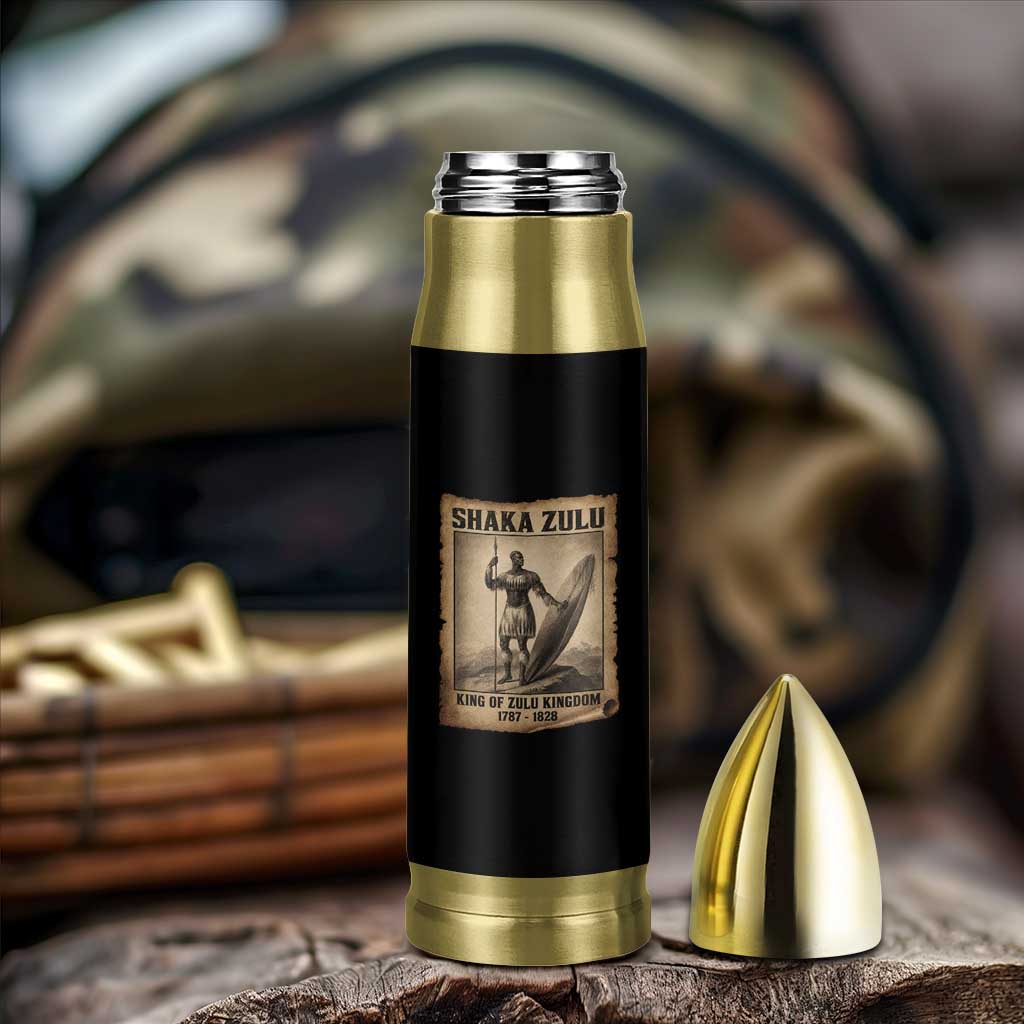 Shaka Zulu Bullet Tumbler King of Zulu Kingdom Indigenous African Tribe