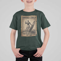 Shaka Zulu T Shirt For Kid King of Zulu Kingdom Indigenous African Tribe