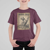 Shaka Zulu T Shirt For Kid King of Zulu Kingdom Indigenous African Tribe