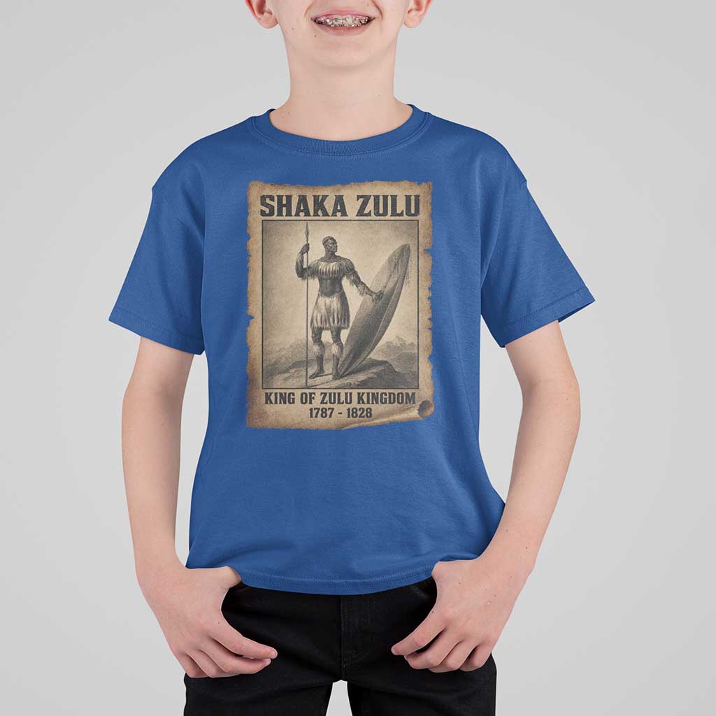Shaka Zulu T Shirt For Kid King of Zulu Kingdom Indigenous African Tribe
