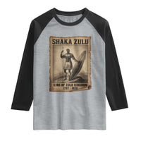 Shaka Zulu Raglan Shirt King of Zulu Kingdom Indigenous African Tribe
