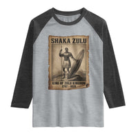 Shaka Zulu Raglan Shirt King of Zulu Kingdom Indigenous African Tribe