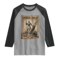 Shaka Zulu Raglan Shirt King of Zulu Kingdom Indigenous African Tribe