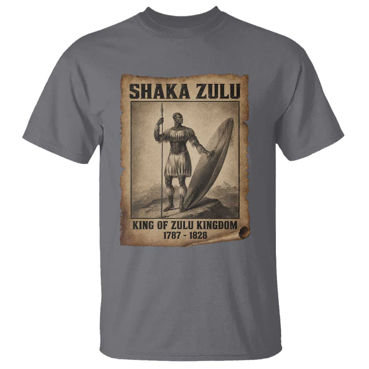 Shaka Zulu T Shirt King of Zulu Kingdom Indigenous African Tribe