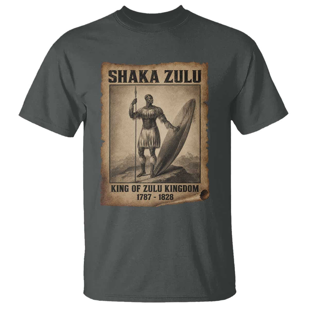 Shaka Zulu T Shirt King of Zulu Kingdom Indigenous African Tribe