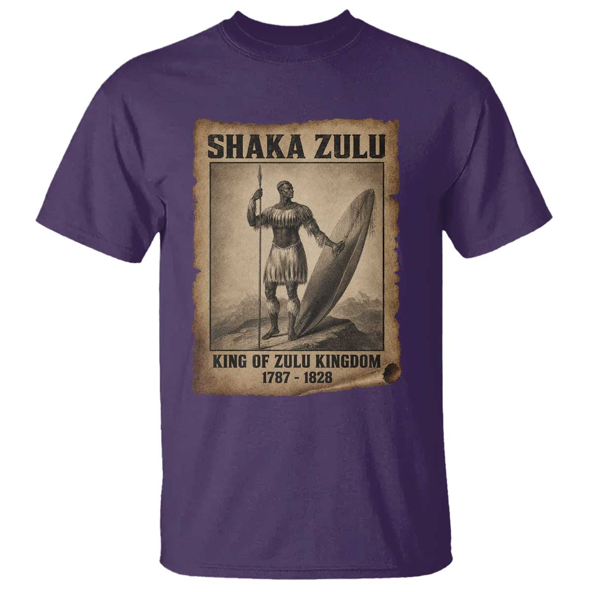Shaka Zulu T Shirt King of Zulu Kingdom Indigenous African Tribe