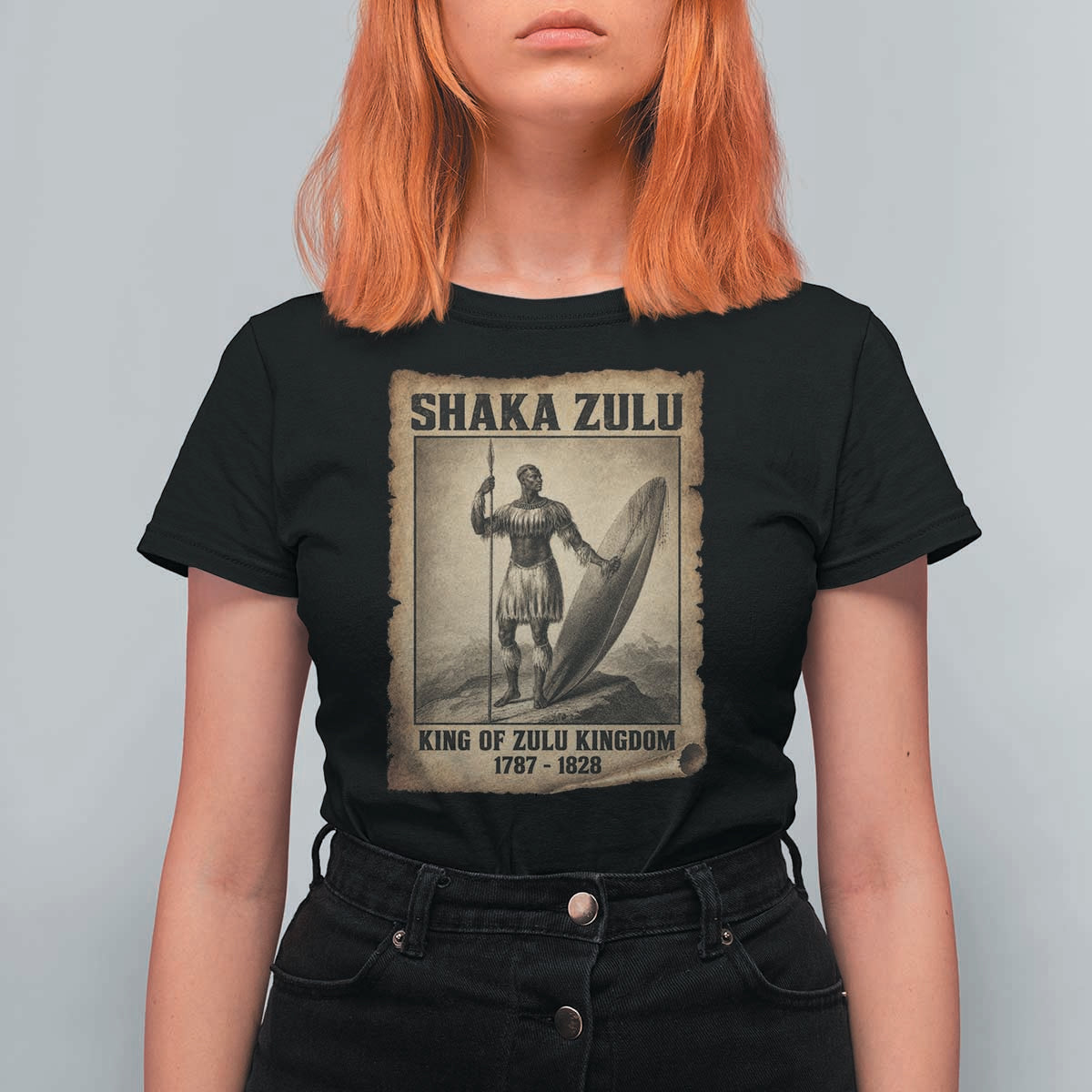 Shaka Zulu T Shirt For Women King of Zulu Kingdom Indigenous African Tribe