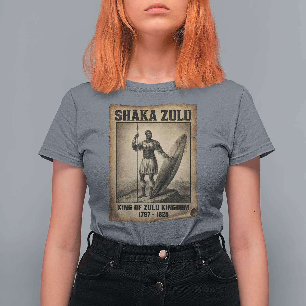 Shaka Zulu T Shirt For Women King of Zulu Kingdom Indigenous African Tribe