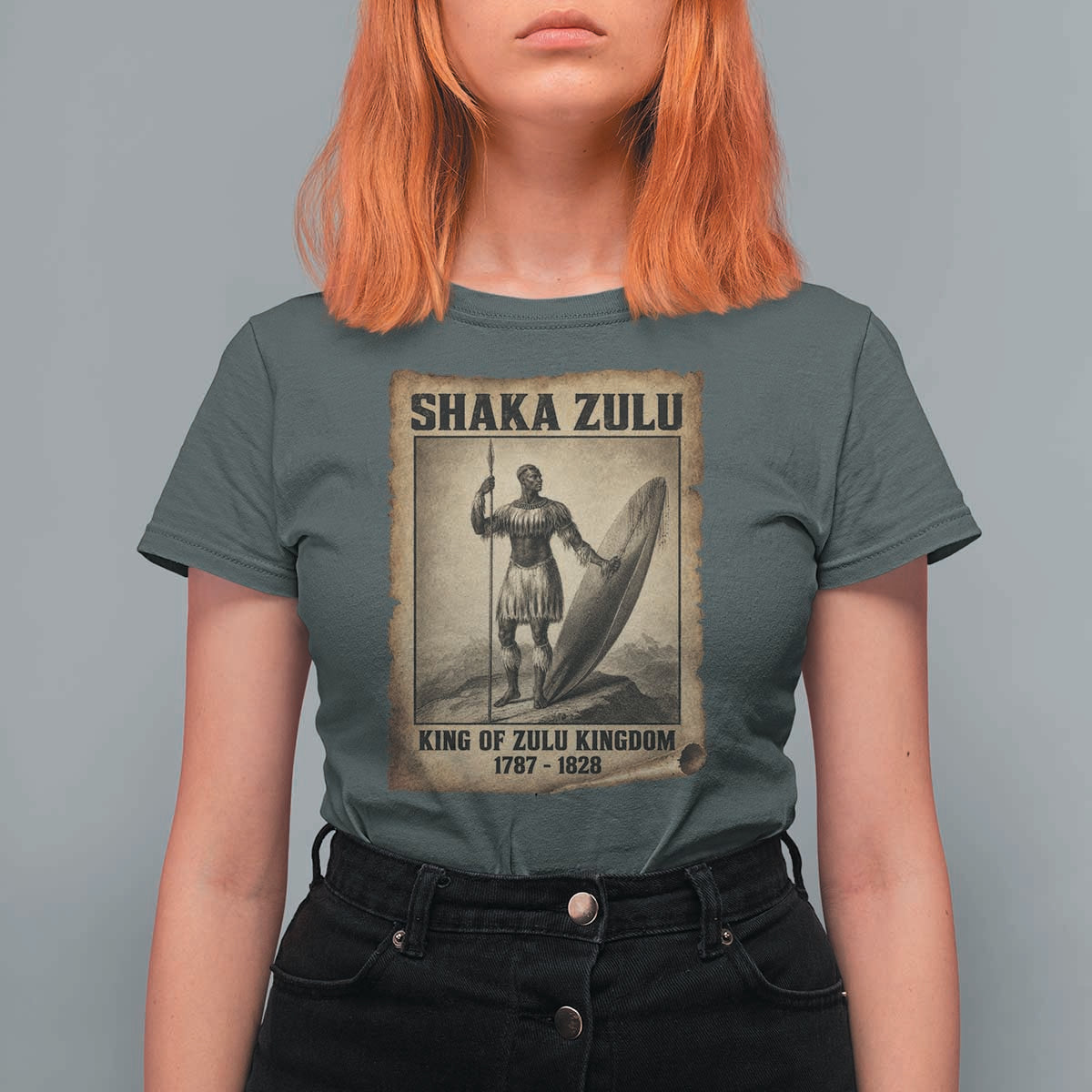 Shaka Zulu T Shirt For Women King of Zulu Kingdom Indigenous African Tribe