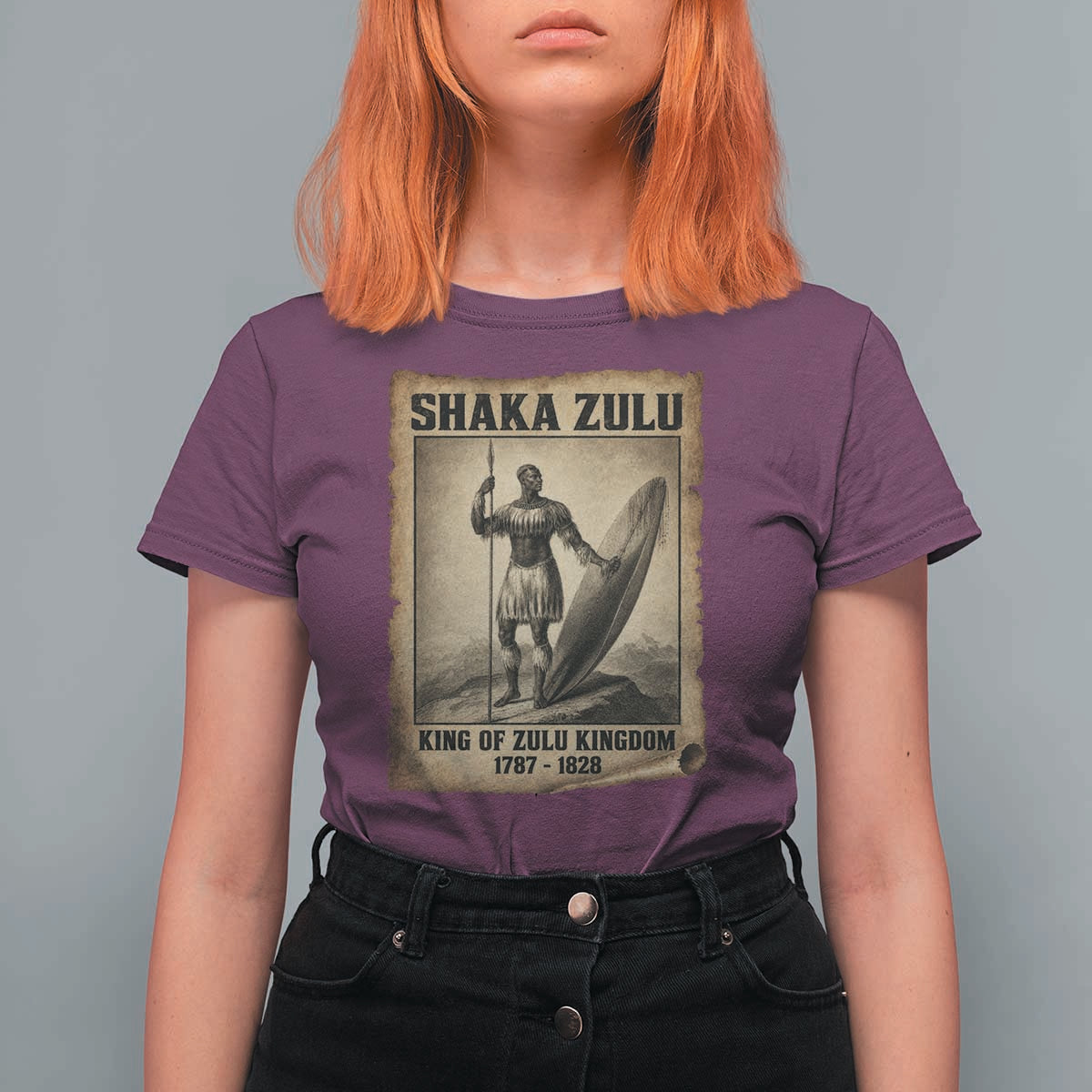 Shaka Zulu T Shirt For Women King of Zulu Kingdom Indigenous African Tribe