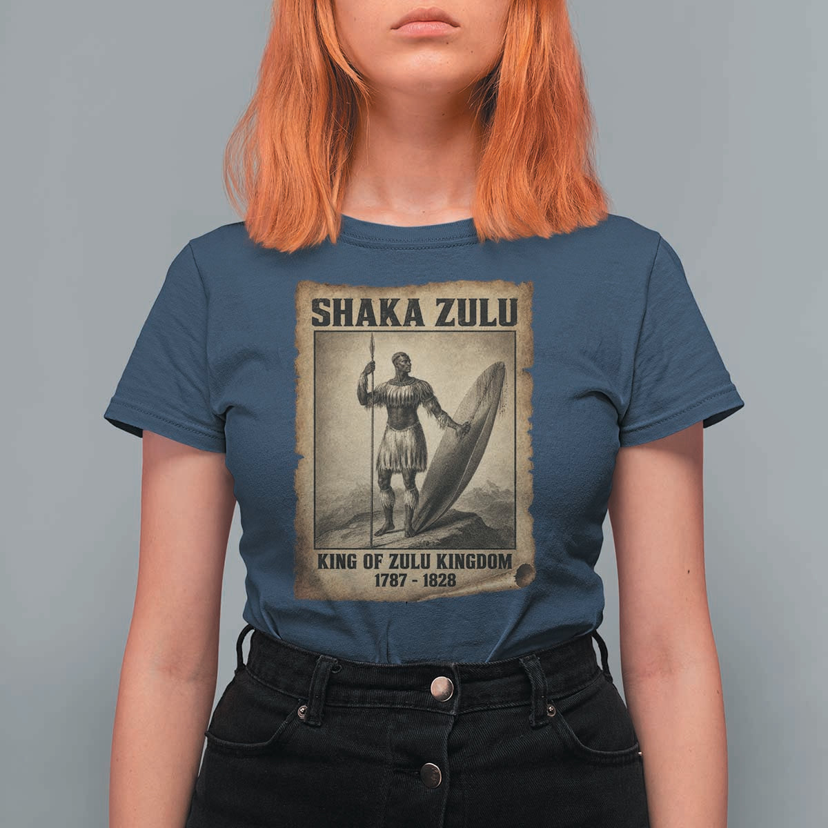 Shaka Zulu T Shirt For Women King of Zulu Kingdom Indigenous African Tribe