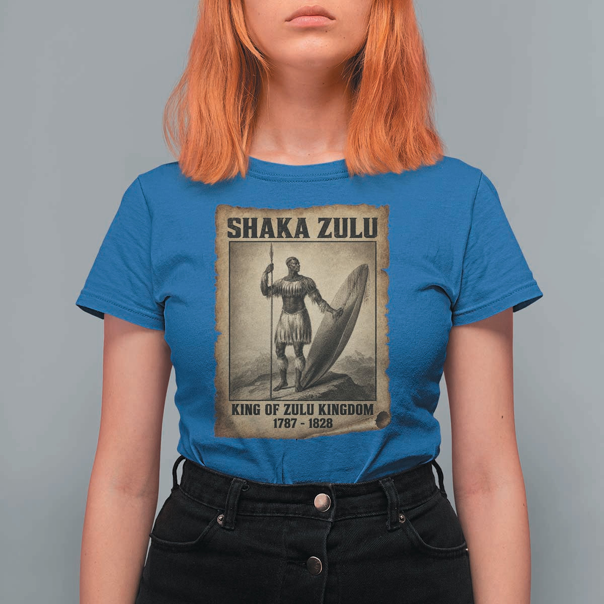 Shaka Zulu T Shirt For Women King of Zulu Kingdom Indigenous African Tribe