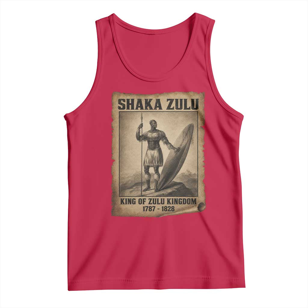 Shaka Zulu Tank Top King of Zulu Kingdom Indigenous African Tribe